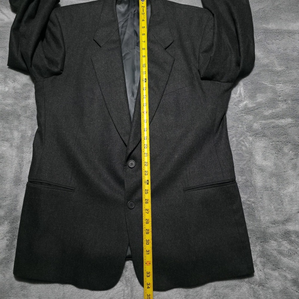 Vintage Giorgio Armani Mens 44R Dark Gray Wool Cashmere Blazer Jacket Italy Made - Picture 10 of 12